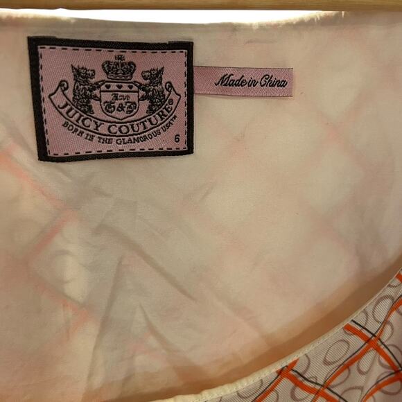 JUICY COUTURE Orange 100% Silk Babydoll Empire Waist Bubble Mini Dress Women's 6 - Picture 3 of 12